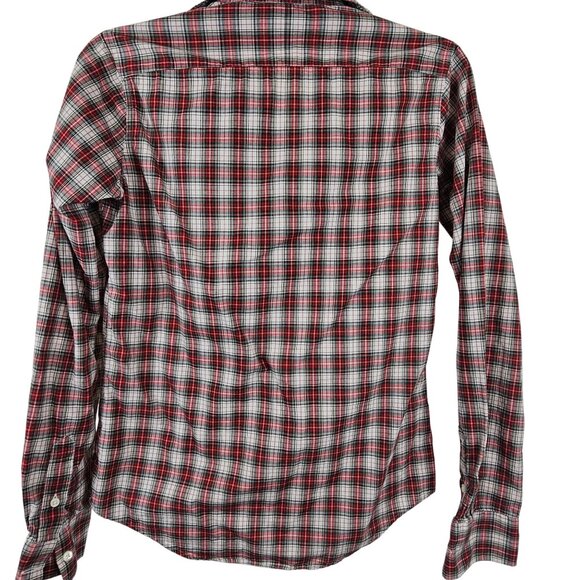 Mens‎ Fitted Red Plaid Farmer Workwear Outdoors Casual Fall Ann Mashburn S Shirt - Picture 2 of 15